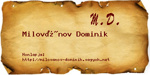 Milovánov Dominik névjegykártya